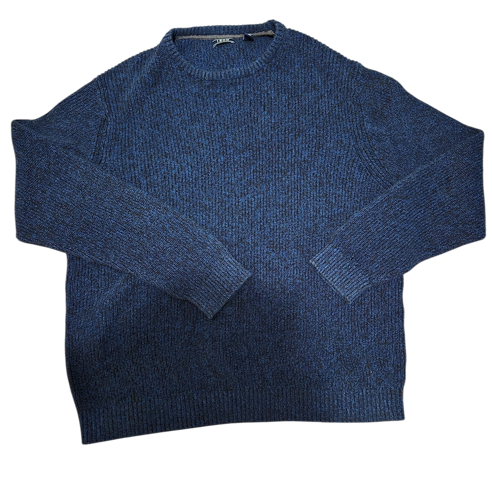 Izod Men's Blue Crew Neck Knit Sweater